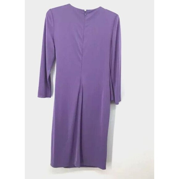 Lauren Ralph Lauren Stretch Crew Neck 3/4 Sleeve Dress in Wisteria size … - Picture 5 of 9